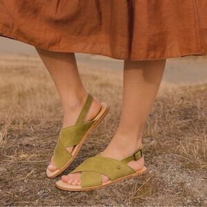 Portland Leather Goods, Criss Cross Sandal, color: “Anjou” Size 6
